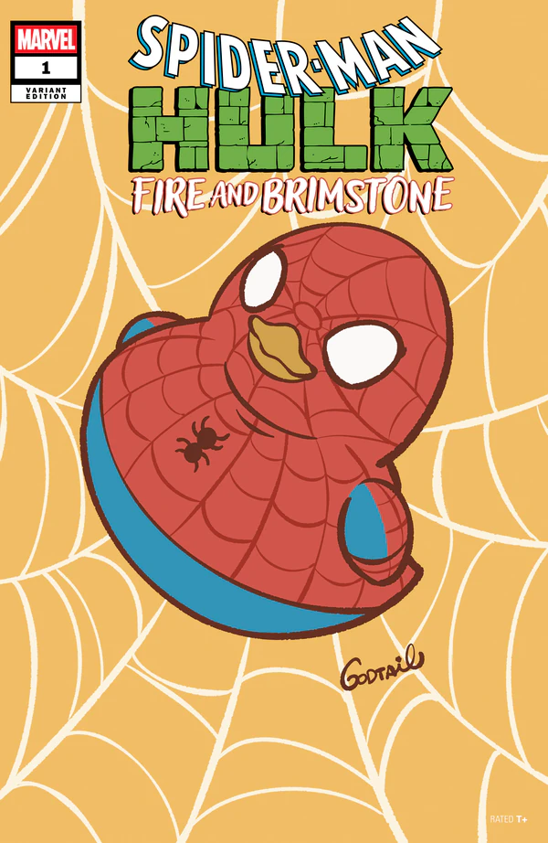 Spider-Man/Hulk: Fire And Brimstone: Godtail Marvel Duck Variant #1 - Cover 7